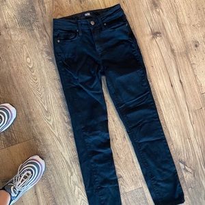 High waisted black denim
